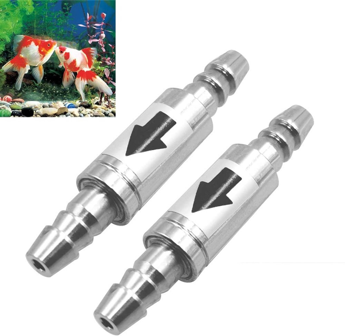 Dailygoods- Terugslagklep 37x7.9mm - 2x Terugslagklep - Roestvrij Staal - Antibackflow - Waterdicht - Voor Aquarium Systeem - Check Valve