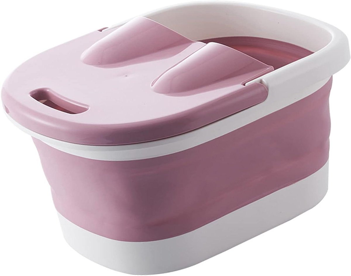 Voet Spa Emmer - Voetbad Opvouwbaar - Voeten Ontspannen - Met Massageparels - 44 cm - Roze