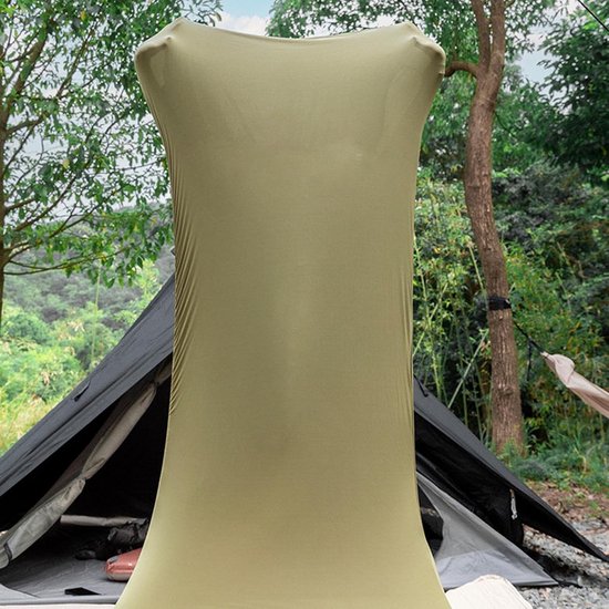 Slaapzak Liner - Reis Laken - Kamperen en Reizen - Ademend en Vochtregulerend - 80x210 cm - Groen — afbeelding 3