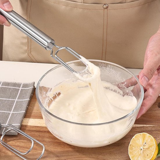 Handmixer RVS - Deegklopper Keuken - Bakken en Mixen - Geoptimaliseerde Structuur - 30 cm Lengte - Zilverkleurig — afbeelding 4