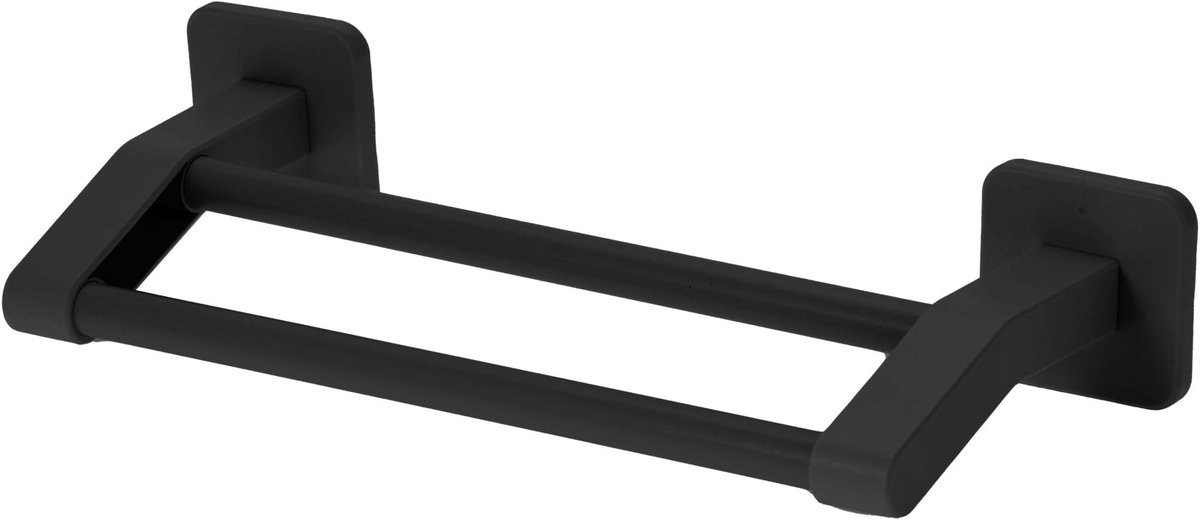 Dailygoods- Handdoekhouder Zelfklevend 40 cm - Wandgemonteerde Handdoekhouder - Zwart - Ruimtebesparend - Robuuste Constructie - Voor Badkamer/Slaapkamer/Keuken - Handdoekrek