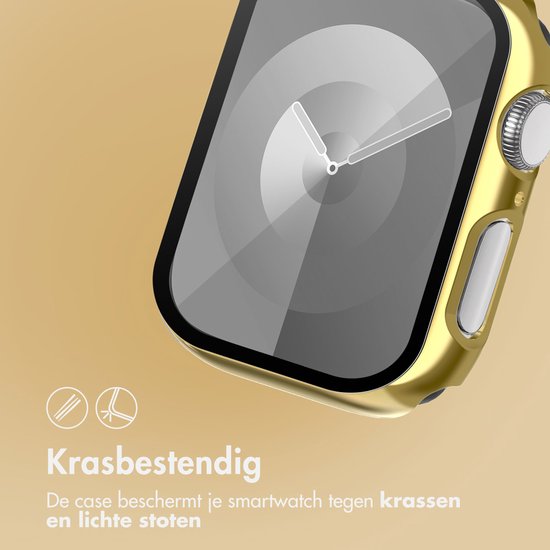 Gouden Apple Watch hoesje ter bescherming tegen krassen en lichte stoten.