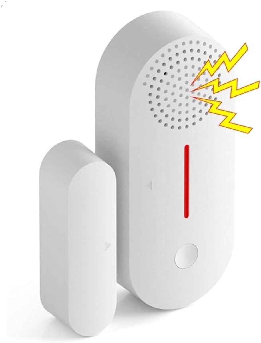 Deur Alarm - Raam Sensor - Huis Beveiligen - Geluid en Licht - 120DB Alarm - Wit