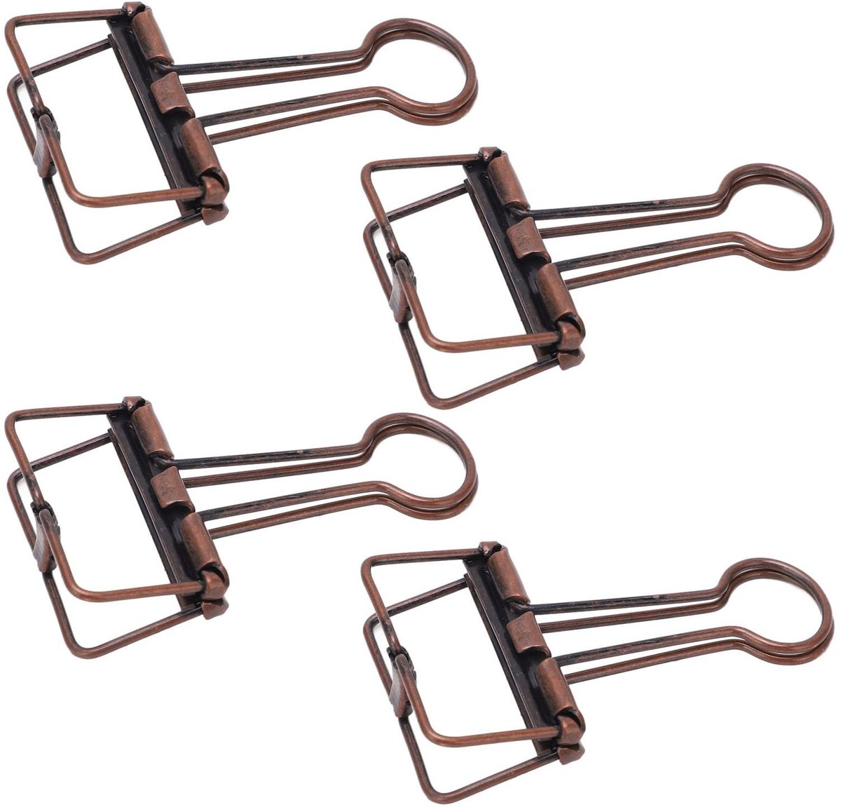Dailygoods- Briefpapierclips 50 Stuks - Metalen Klemmen - Zwaluwstaart Clips - Holle Flipchart Clips - Duurzaam Staal - Voor School/Kantoor - Paperclips