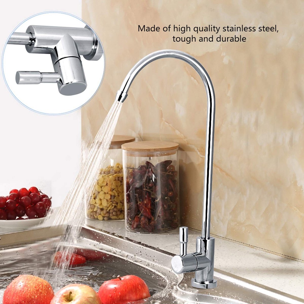 Dailygoods- Waterfilterkraan 360° Draaibaar - Drinkwaterkraan - Waterzuiveraar - Onderbouw Waterfilter - Eenvoudige Installatie - Modern Ontwerp