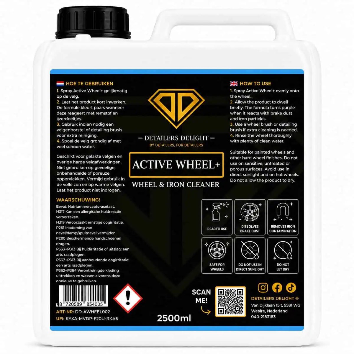 DETAILERS DELIGHT ACTIVE WHEEL+ – WHEEL & IRON CLEANER 2.5L