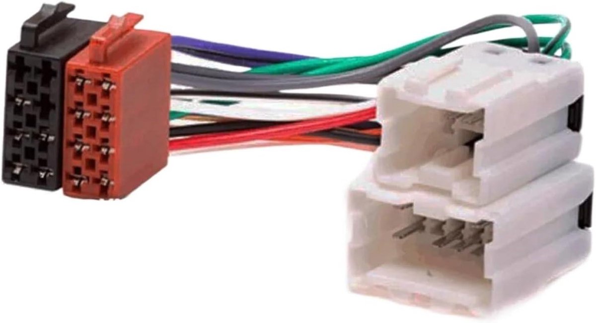 Autoradio Kabelboom - ISO Adapter - Auto Audio - Duurzame Materialen - 2.54 cm - Zwart