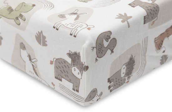 Jollein Wickelauflagenbezug Jersey 50x70cm - Barn Buddies — afbeelding 3