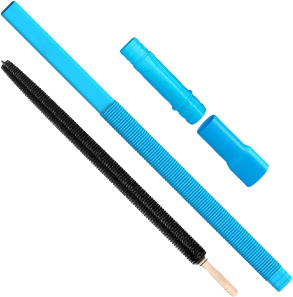 Pluisborstel Droger - Ventilatieslangreiniger Vacuümhulpstuk - Wasruimte Onderhoud - Flexibel en Dieptereinigend - 80 cm Lengte - Zwart