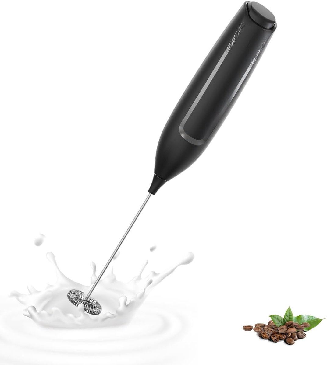 Melkopschuimer staaf/melkopschuimer elektrisch draagbaar met hoge prestaties drankmixer koffiebezem op batterijen voor latte, matcha-thee, cappuccino, zwart