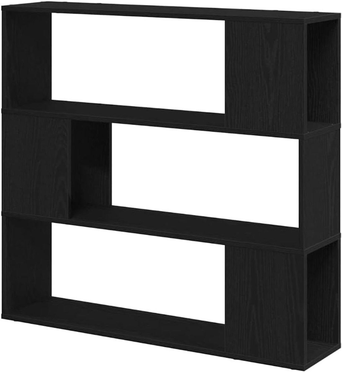 TV-kast Wandmontage - Wandmeubel TV - Woonkamer Organiseren - Ruimtebesparend Design - 100 x 24 x 94 cm - Zwart Eiken