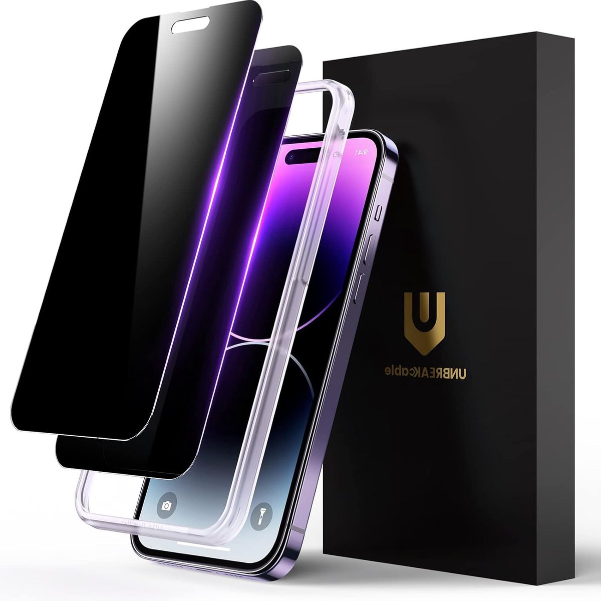 Privacy Film voor iPhone 14 Pro Max 9H Hardheid, Anti-Spionage, Krasbestendig en Bubbelsvrij Schermbescherming