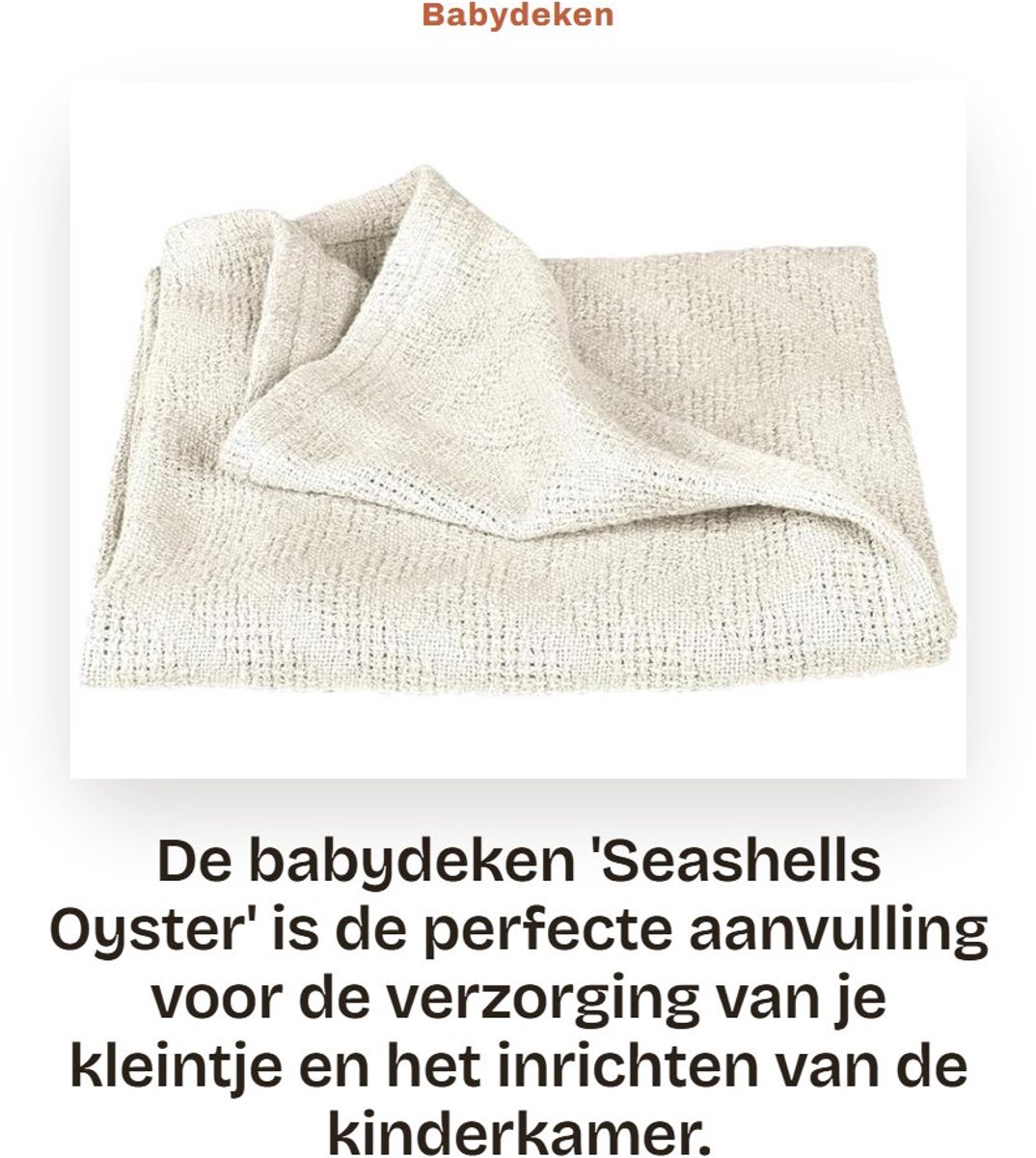 Dailygoods- Babydeken 80 x 80 cm - Biologisch Katoen - GOTS/Oeko-Tex 100 Gecertificeerd - Knuffeldeken - Kindvriendelijk - Stijlvol Accessoire