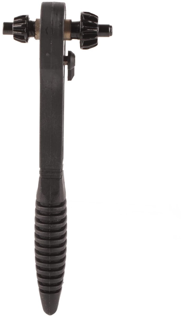 Dailygoods - 2-in-1 Ratelsleutel - Professionele Draagbare Boorkop - Hoogwaardig Gereedschapsstaal - Zwart - Antislip en Duurzaam - Ideaal voor Kluspr...