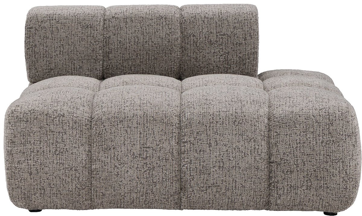 Vente-unique Chaise longue rechts in gemêleerde taupe stof FACIVIL