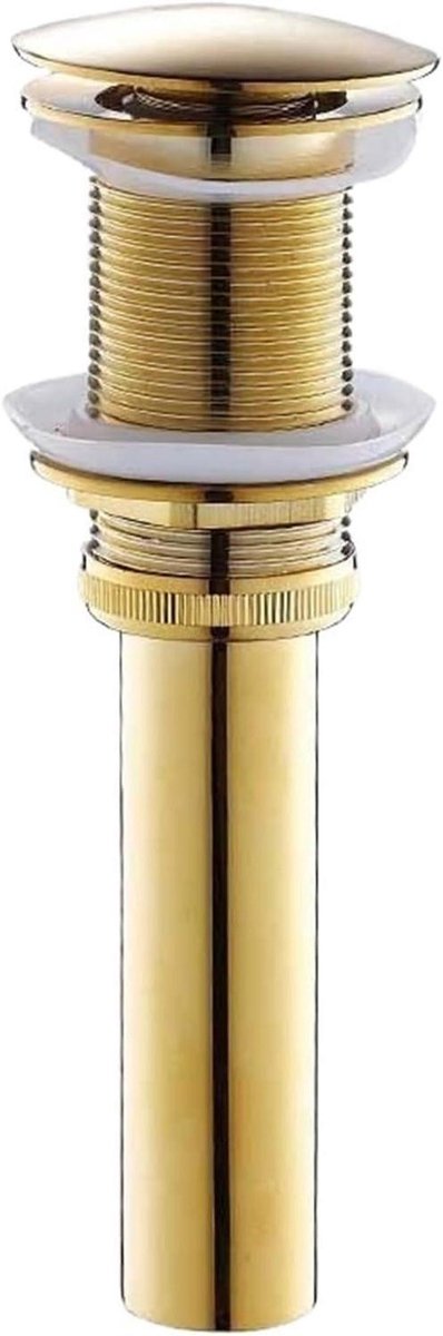 Wastafel Afvoerstop - Messing Sifon - Effectieve Afvoer - Ruimtebesparend Design - Standaard Maat - Goud