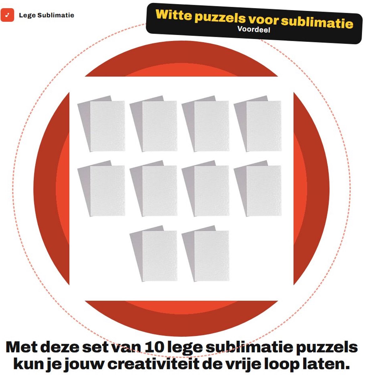Dailygoods- Lege Puzzel 10 Sets - Blanco Puzzel - A4 20 x 29 cm - Papier - Doe-het-zelf - Sublimatie Puzzel Blanks - Sublimatiepuzzel