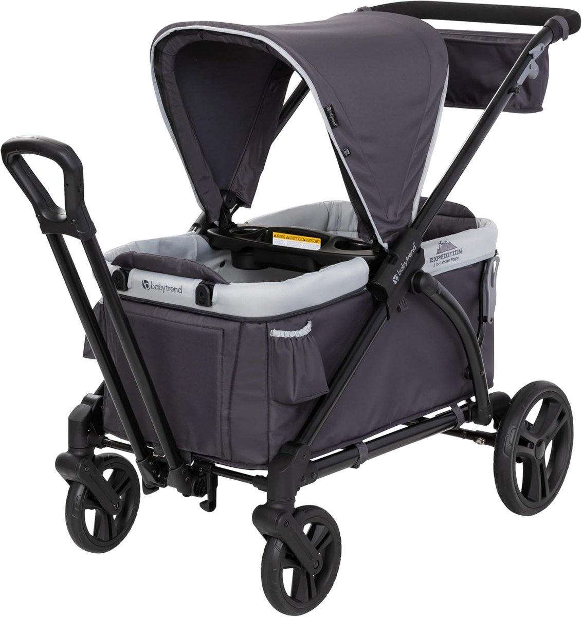 Kinderwagen Wagen - Reiswagen Kinderen - Gezinsuitje Buiten - Ingebouwde Zitjes - 122 x 67 x 109 cm - Grijs