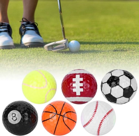 Golfballen Set - Oefenballen Ballen - Golf Training - Duurzaam Materiaal - 6 Stuks - Meerdere Kleuren — afbeelding 4