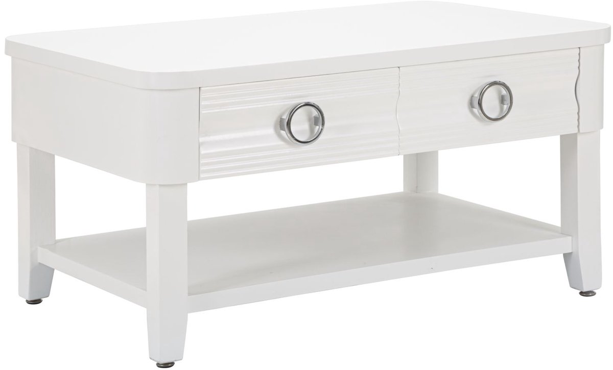 Mauro Ferretti Salontafel Shine 90×60×47 cm Wit