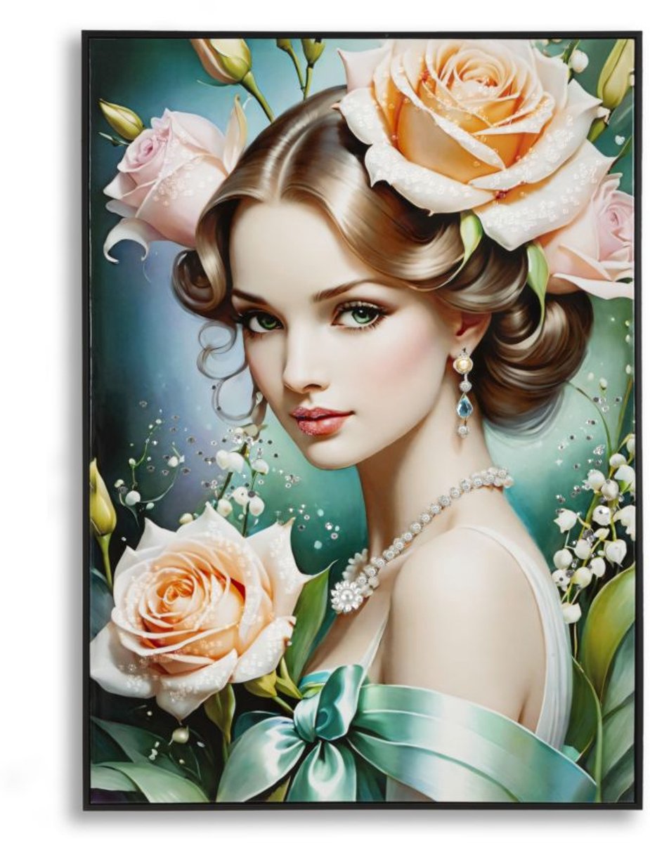 Schilderij Fantasy Lacquered Canvas With Frame -b 72×4×102 cm