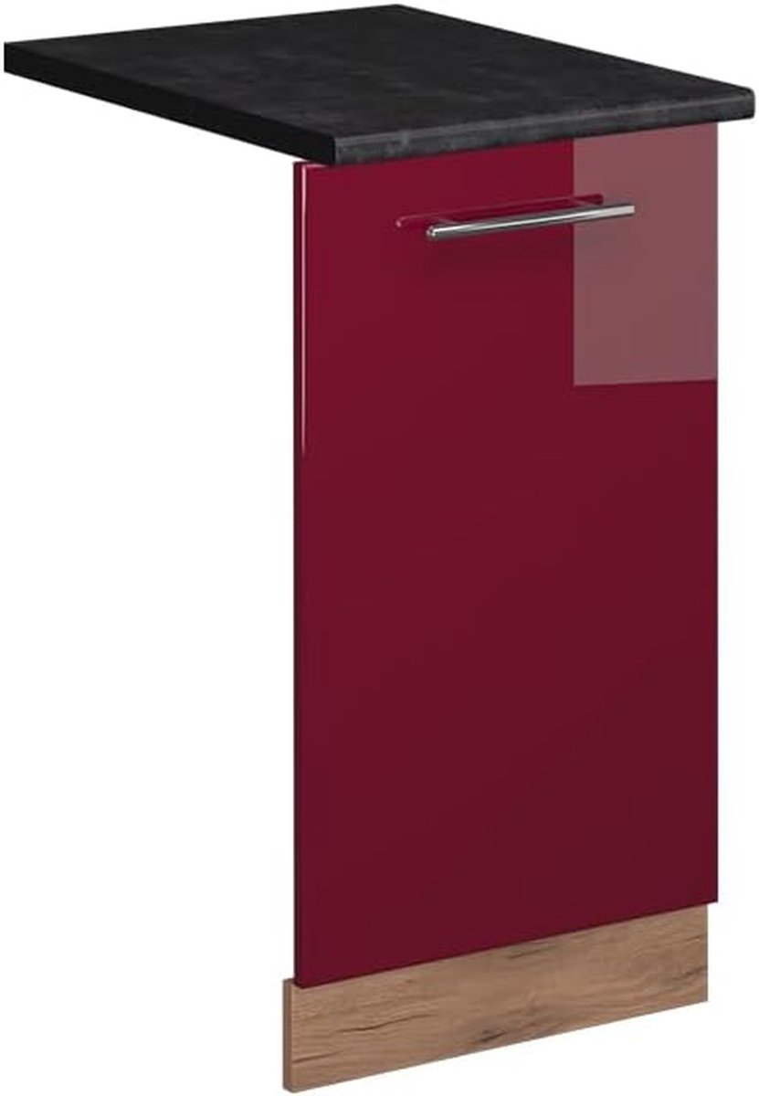 Vaatwasser paneel Keukenfront Keuken opknappen Hoge glans afwerking 45 cm breed Bourgogne