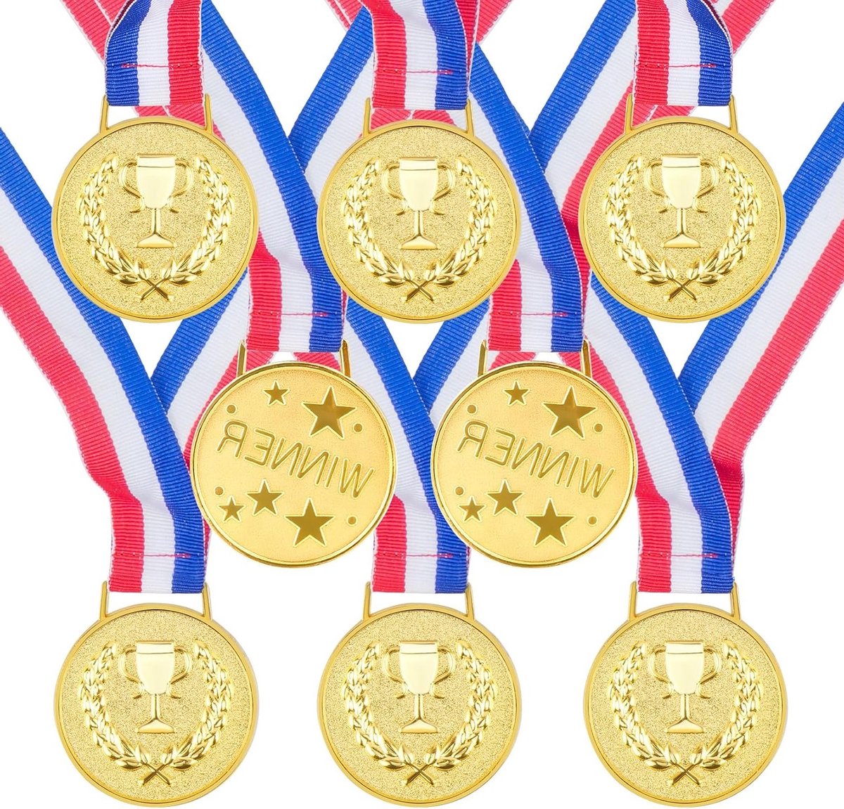 8 Stuks Medailles voor Kinderen, Gouden Medailles voor Sport, Verjaardagen en Feestjes, Winnaarsprijzen en Beloningen