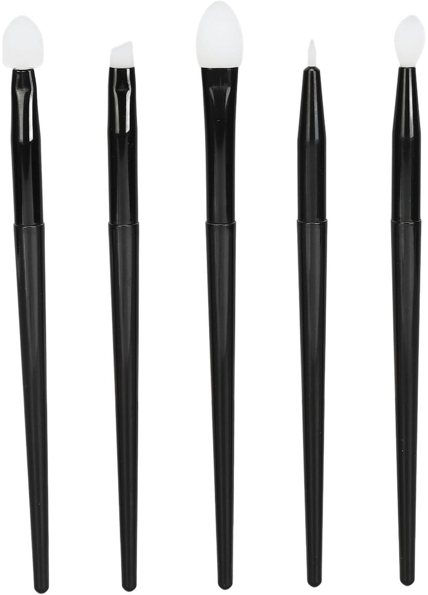 Dailygoods- Make-upkwasten Set - 5 Stuks - Draagbare Applicators - Ergonomische Handgrepen - Lichtgewicht - Geschikt voor Oogschaduw/Lippen/Eyeliner - Make-upborstels