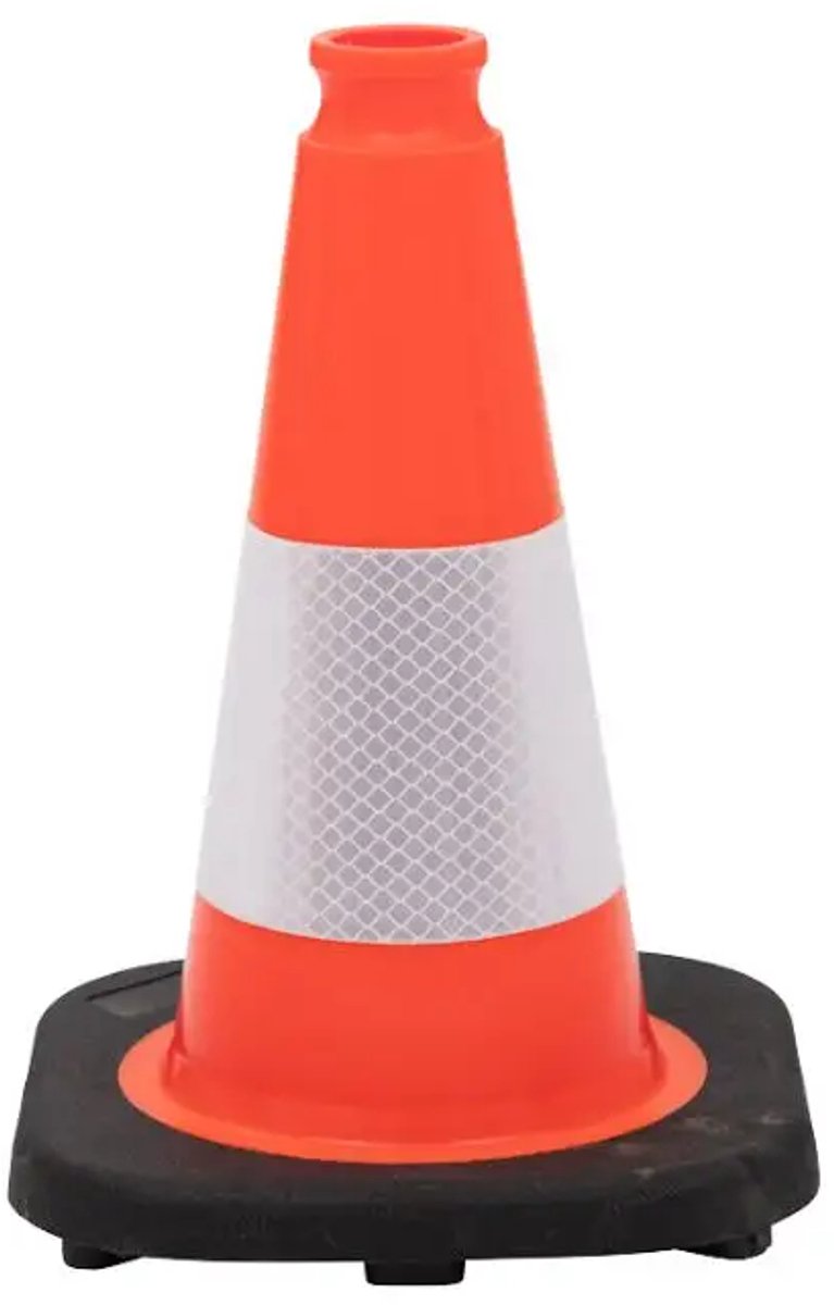 Ri-Traffic verzwaarde flexibele verkeerskegel - reflectieklasse 2 | 30 cm | 1 stuk