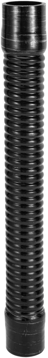 Dailygoods- Siliconen Slang 48 mm Binnendiameter - 500 mm Lengte - Zwart - Meerlaags Weefsel - Hoge Temperatuur Bestendig - Voor Koelmiddel - Koelslang