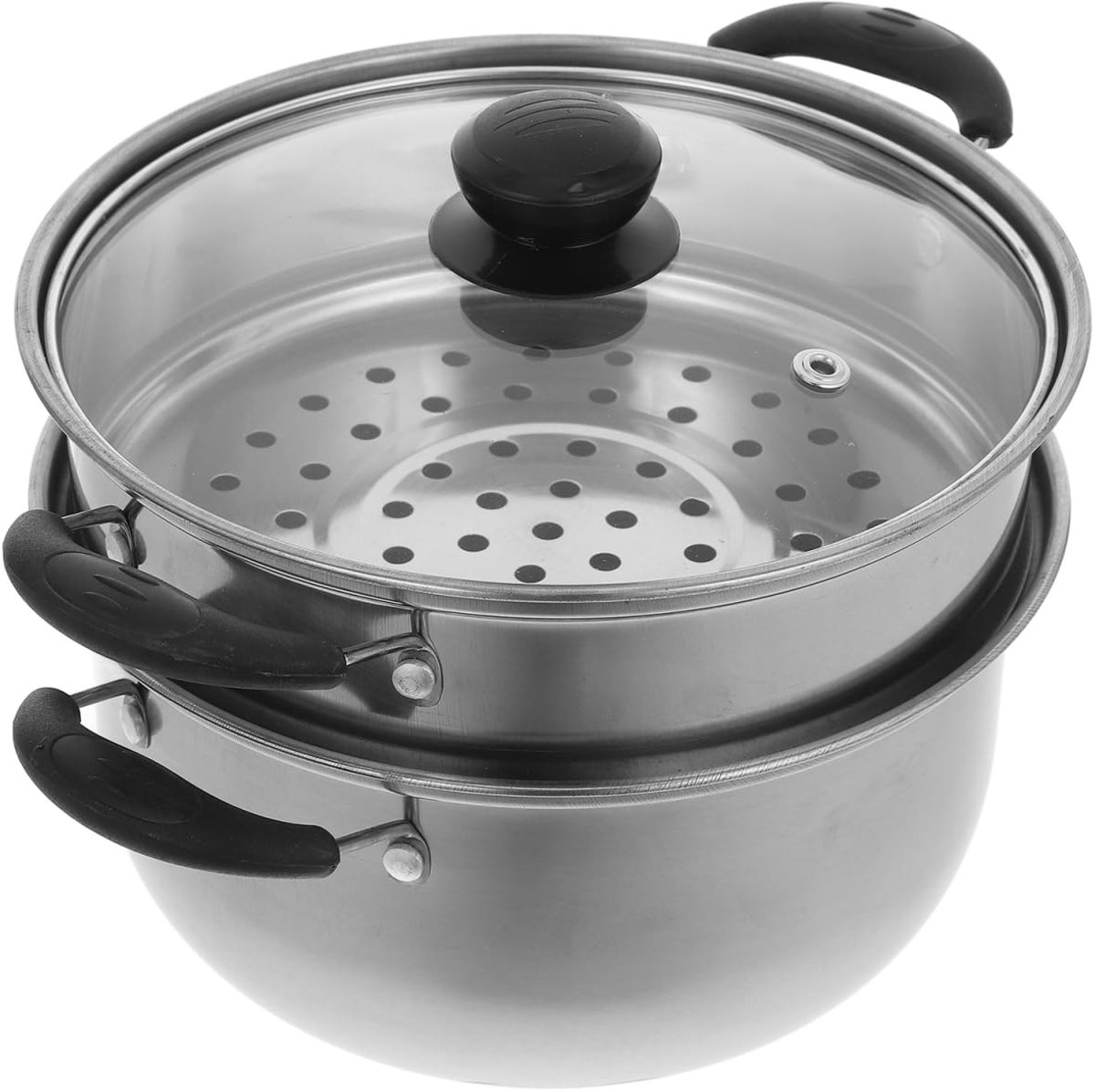 Dailygoods- Stoominsert Grote Kookpan - Roestvrij Staal - Antiaanbaklaag - Creatief Ontwer