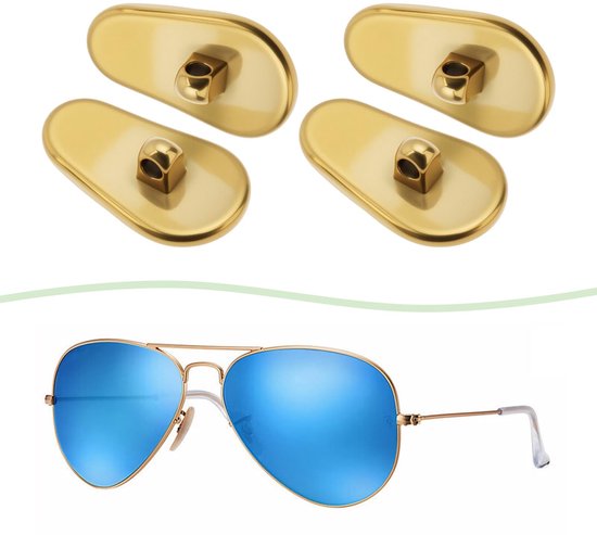 Dailygoods- Neuspads Gouden Push-In - Neuspads Bril Siliconen - Neuspads Bril Zelfklevend - 5 Paar - 12mm - Lichtgewicht en Duurzaam - Zonnebrilonderdelen van Dailygoods — afbeelding 4