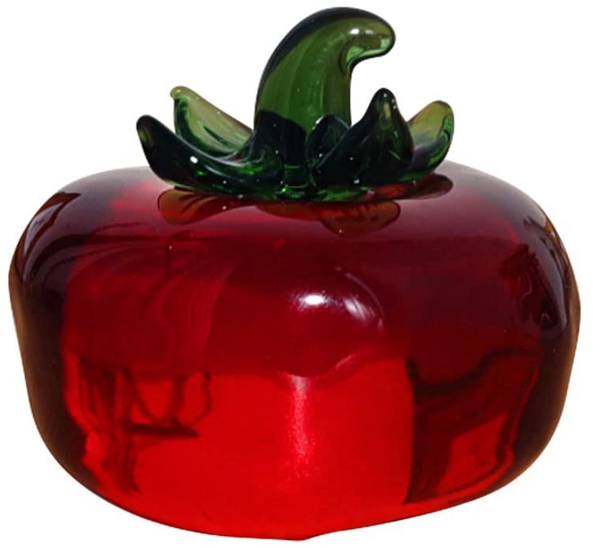 Dailygoods- Standbeeld Kunstmatige Persimmon - Decoratie Woonkamer - Decoratieve Tafellampen - Kristal Ornament - Tafelblad Beeldje - Duurzaam Materiaal