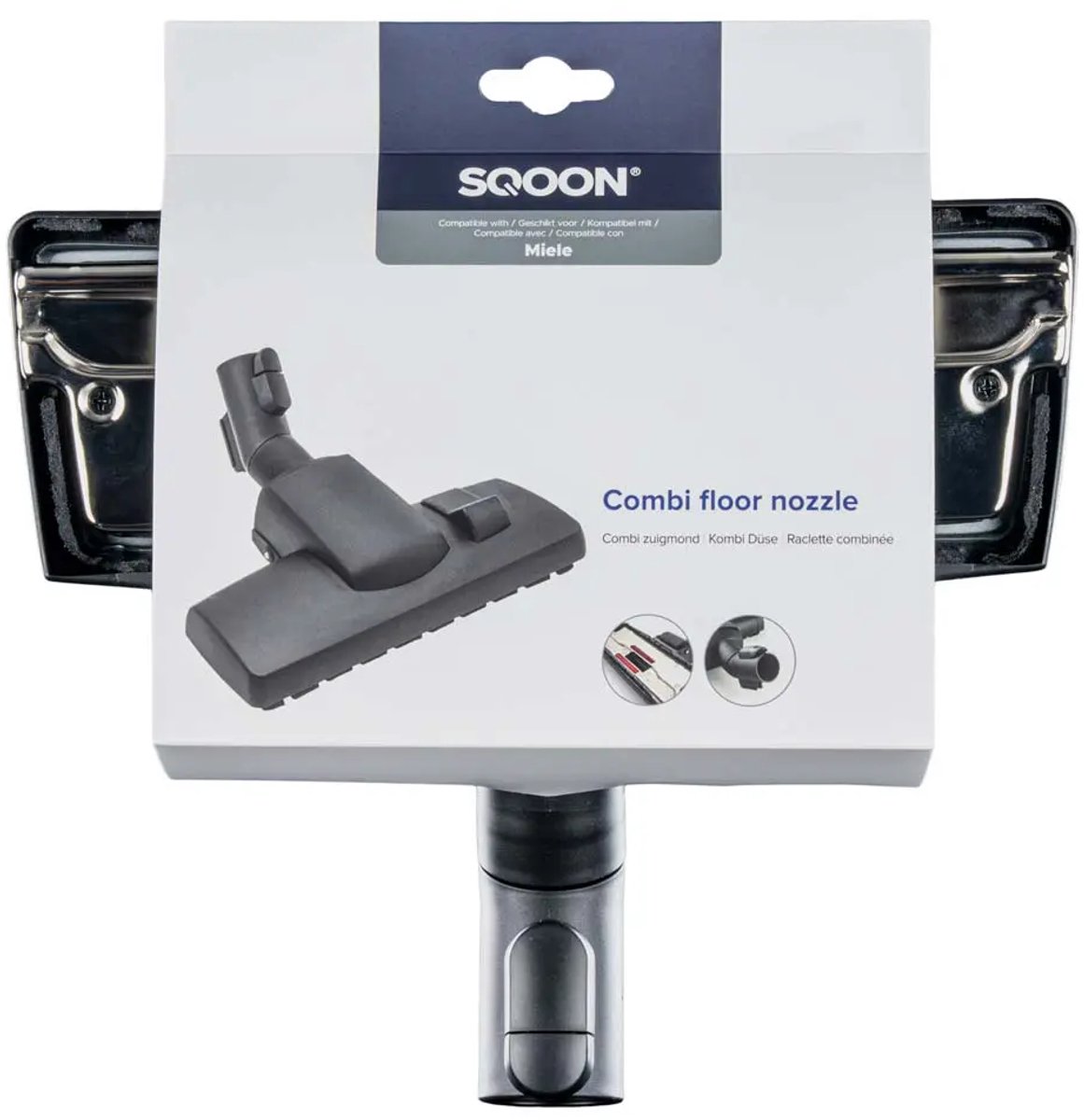 SQOON® combi zuigmond 35 mm met klik geschikt voor Miele stofzuigers - Gelijk aan model: 7253820 - met parkeerstand en Miele buisklik-systeem