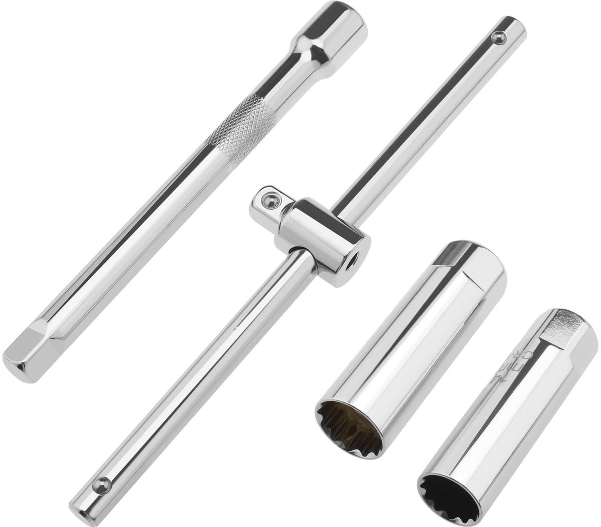 Dailygoods- Bougiesleutel Set 14mm/16mm - 3/8" Drive T-handvat - Chroom Vanadium - Anticorrosief - Verstelbare Sleutel - Duurzaam Materiaal - Bougieset