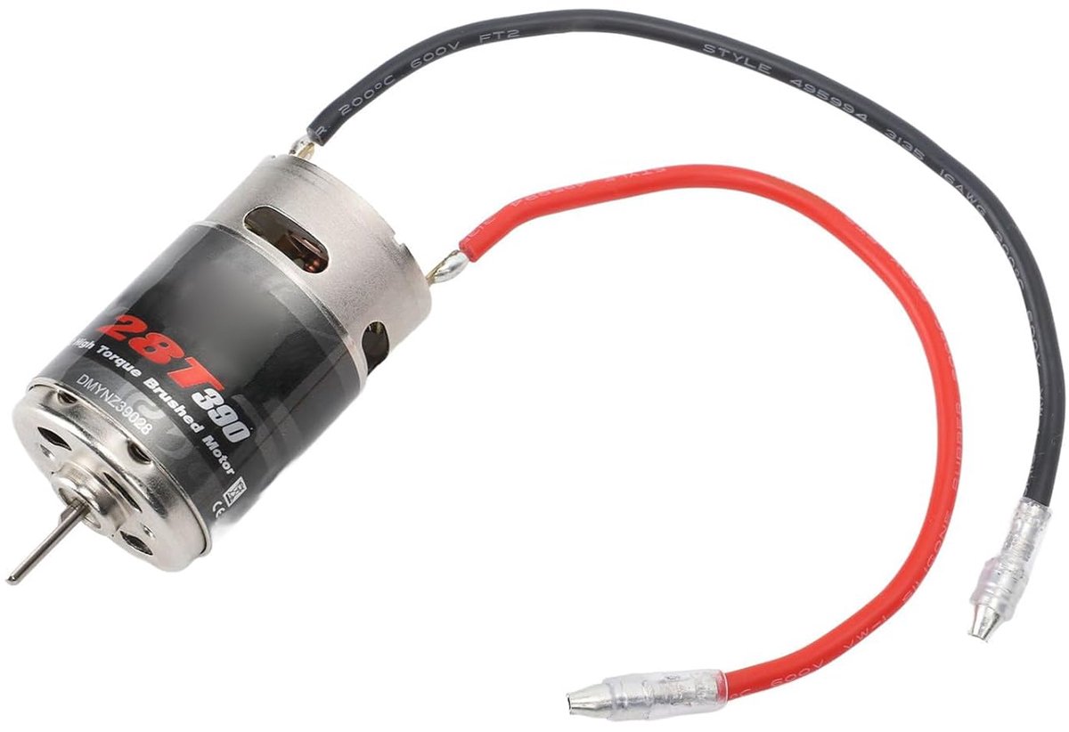 RC Motor - Geborstelde Motor - RC Auto - Geluidsarme Werking - 390 Model - Zwart
