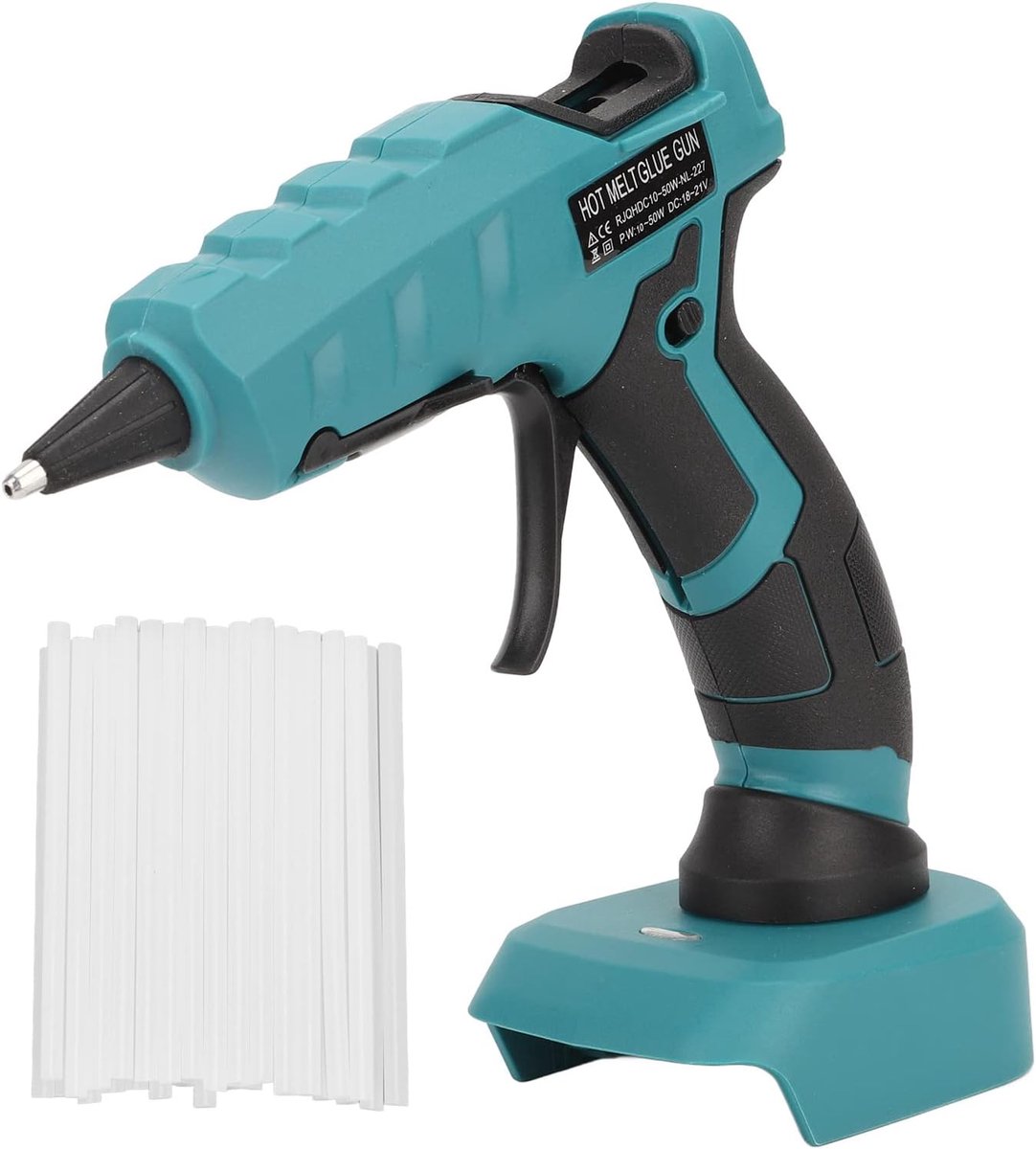 Draadloos lijmpistool - Handmatige lijmapplicator - Reparaties en knutselen - Snel voorverwarmend - 7 mm lijmstiften - Zwart