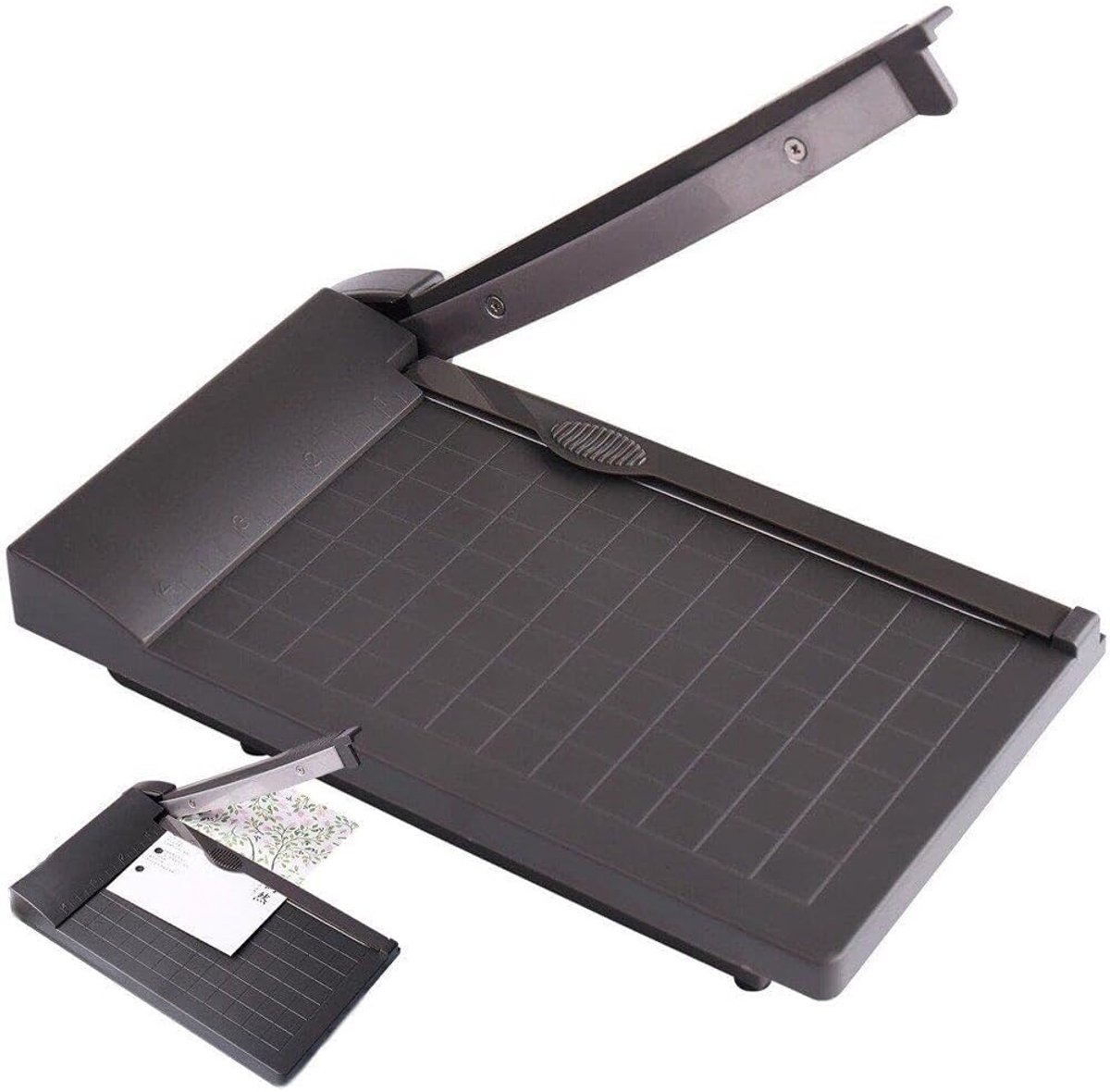 Mini Papier Snijder - Papier Guillotine - Nauwkeurig Knippen - Met Lijn Markering - 6 Inch Snede - Donkergrijs