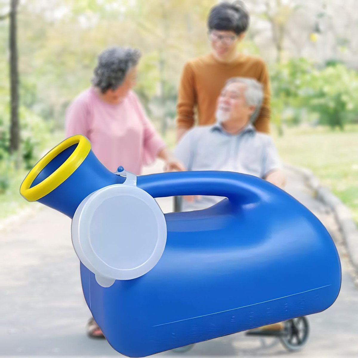 Draagbaar Urinoir - Urinefles Heren - Reizen en Kamperen - Morsbestendig Ontwerp - 2000 Ml Capaciteit - Blauw