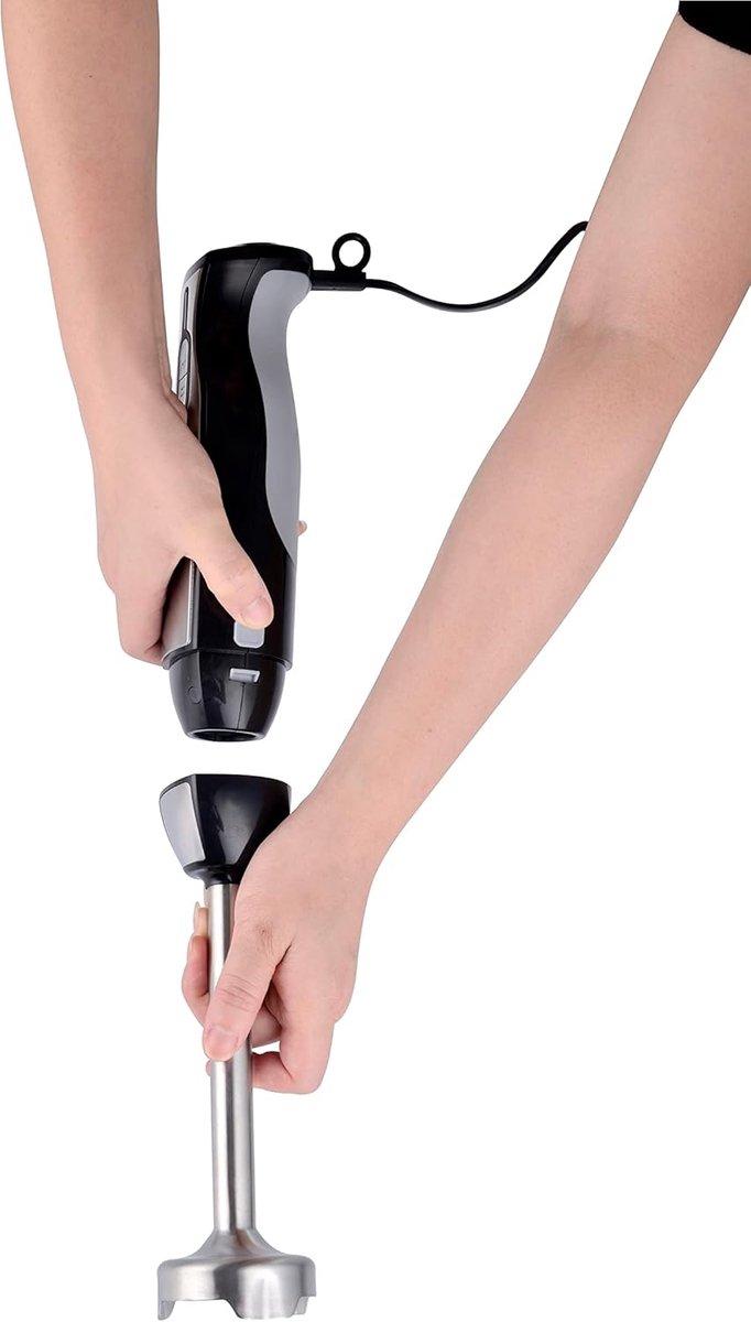 Handmixer Set - Keukenmixer Staafmixer - Eten Bereiden - Krachtige Turbofunctie - 1000 Watt - Zwart — afbeelding 5