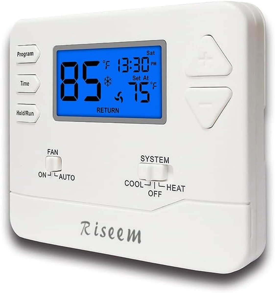 Programmeerbare Thermostaat - Weekthermostaat Slimme Regelaar - Energie Besparen - 7-Dagen Programmering - 2H/2C - Blauw