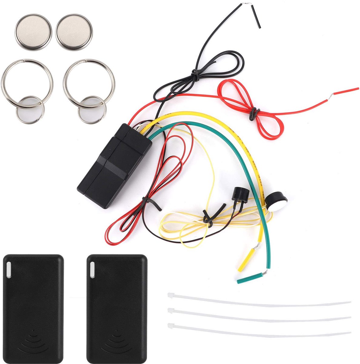 Dailygoods - Antidiefstalmotor - Diefstalbeveiliging - Slim systeem - Universeel - Anti-hijackingalarmsysteem - Geschikt voor 12V-voertuigen - Compact...