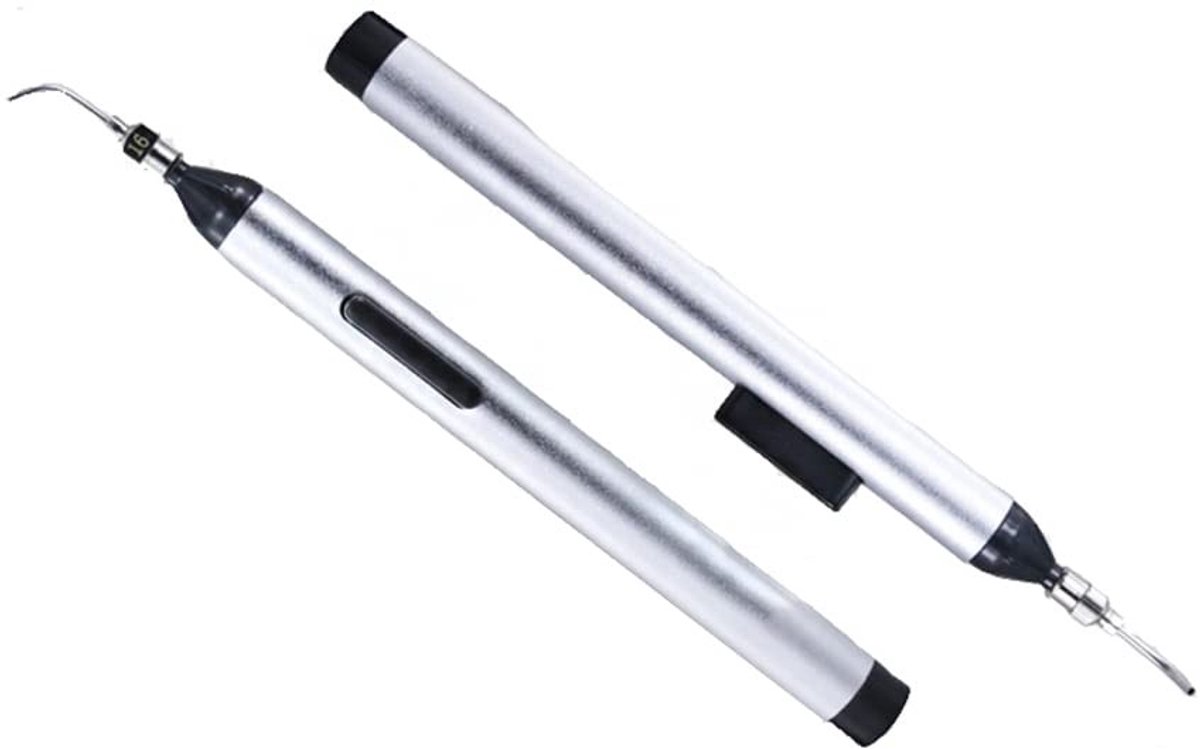 Dailygoods - Handmatige Soldeerzuiger - Soldeerpomp - Superieure zuiveringsfunctie - 15 centimeter - Inclusief 3 tips - Geschikt voor IC