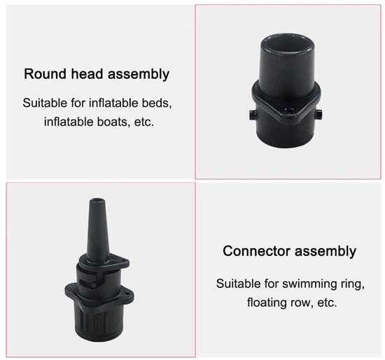 SUP Pomp Adapter - Ventiel Adapter - Opblaasboten Kajakken - 4 Mondstukken van Merkloos — afbeelding 3