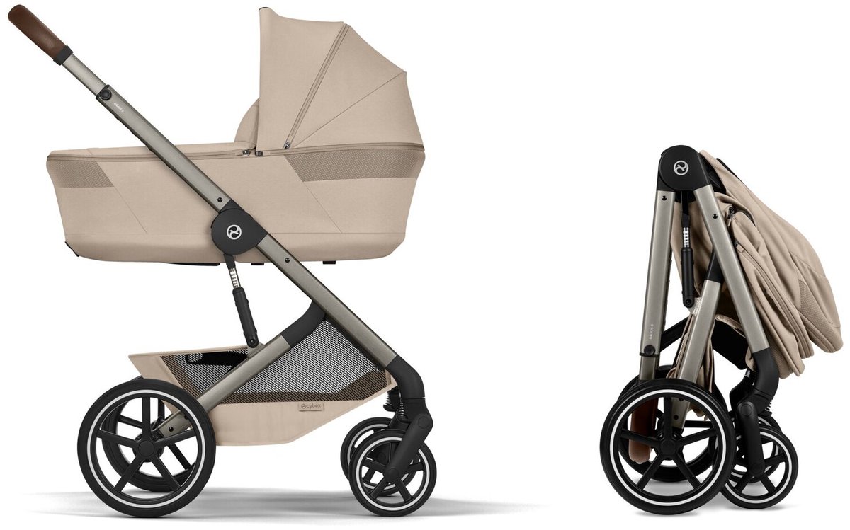 Cybex Balios S Lux Kinderwagen 2-in-1 Opvouwbare Wieg Almond - afbeelding 3