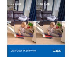 Tapo C260 Beveiligingscamera binnen - 4K 8MP - AI & Nachtzicht – Lokale Opslag