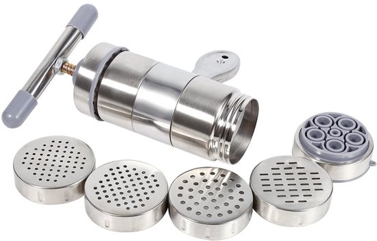 Dailygoods - Passatelli - Elektrische Pasta Maker - Draagbaar - Roestvrij staal - Handbediend - Koken - Noedels maken van Dailygoods — afbeelding 3