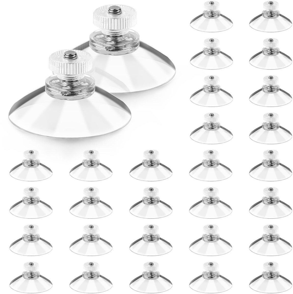 Dailygoods- Zuignappen met schroefdraad Ø 40 mm - Transparante Zuignappen - Zuignappen voor Ramen - Decoratie - Ophangaccessoires - Duurzaam en Weerbestendig - Zuignaphaken