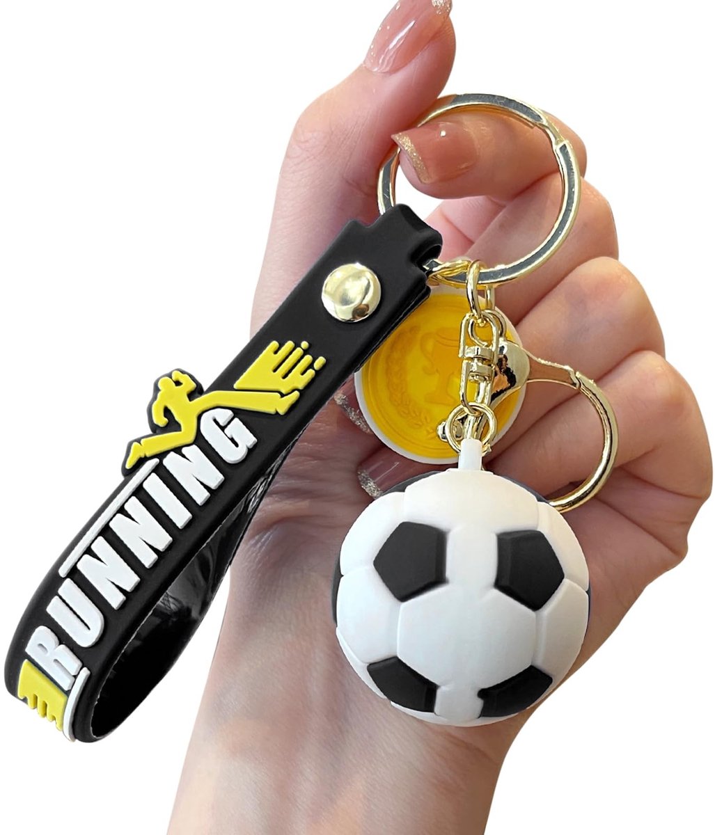 Dailygoods - cobee Voetbal Gift Sleutelhanger, Nieuwigheid Voetbal Sleutelhanger Leuke Sleutelhanger Voor Jongens Sport Fan Kids Party Gunsten Beloning Gift