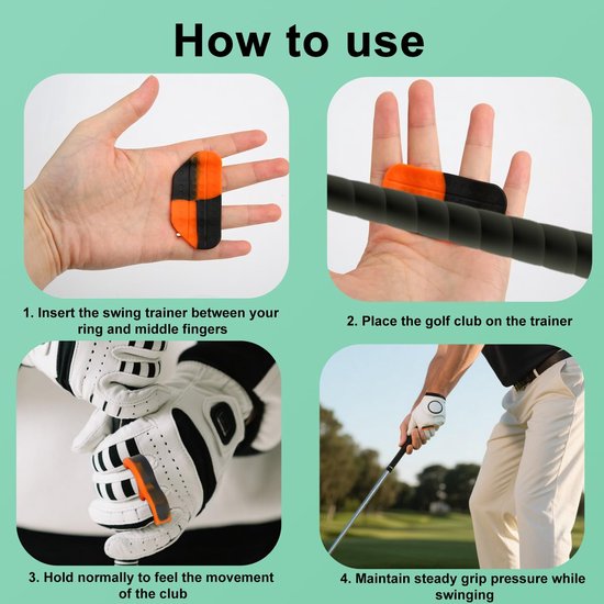 Cosensi- Golftrainingshulpmiddel 2 Stuks - Siliconen Golfswingtrainingstools - Houdingsoefenaccessoires - Geschikt voor Beginners - Afmetingen: Groot 7x5,3 cm / Klein 7x3,5 cm - Premium Materiaal - Golftraining van Cosensi — afbeelding 4